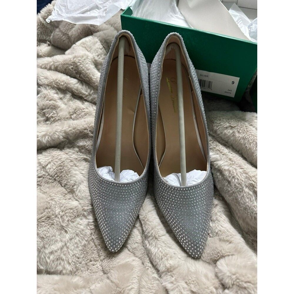 Silver rhinestone High Heels